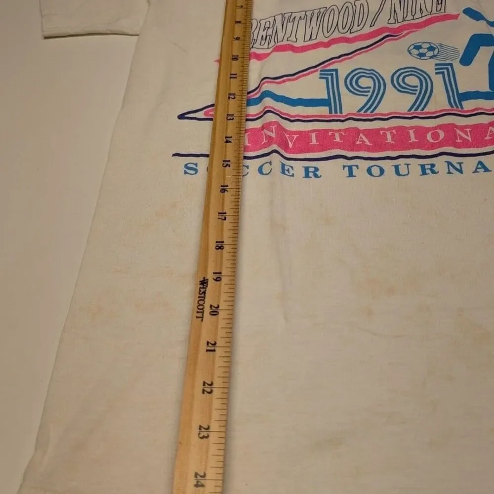 Vintage 1991 Brentwood/Nike Invitational Soccer Tournament Single Stitch T-Shirt